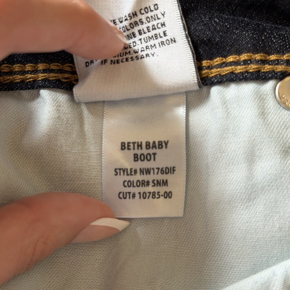 Hudson Beth Baby Boot Jeans Women’s 28 Dark Double Button Flap Pocket NW176DIF - Picture 9 of 10